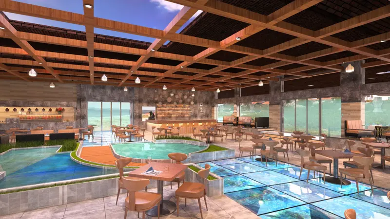 Restaurant complex — Hospitality interior