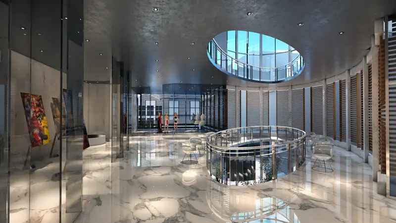 Corner showroom building — 4