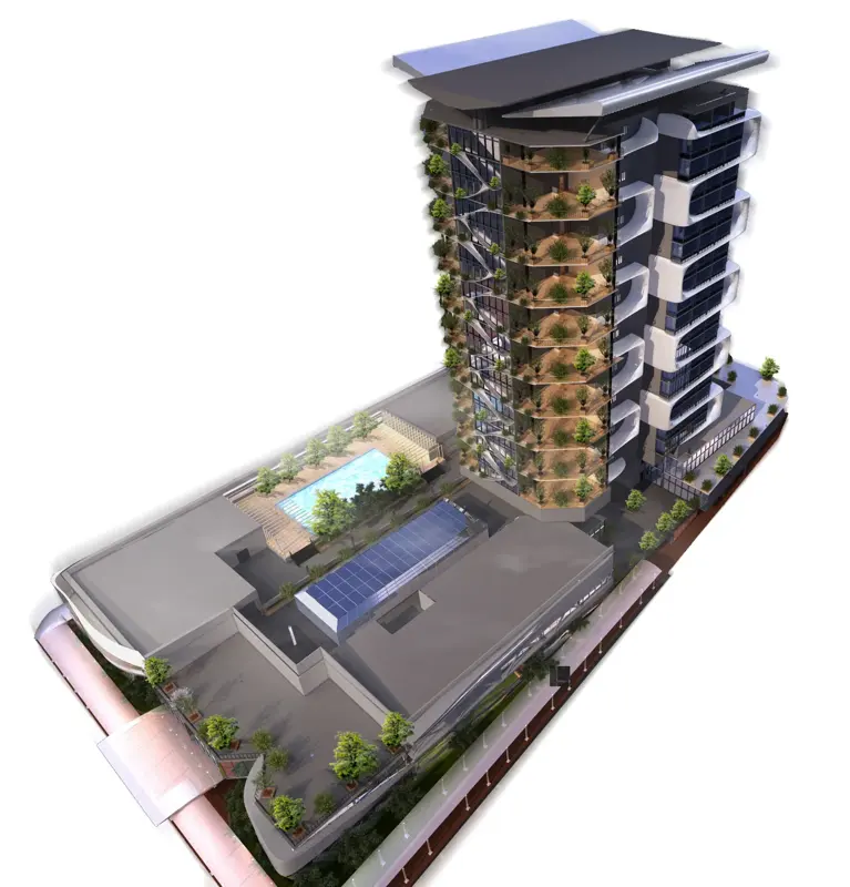 Mixed-use tower — 4